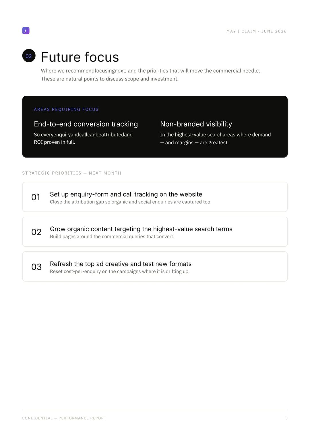 Report page 3